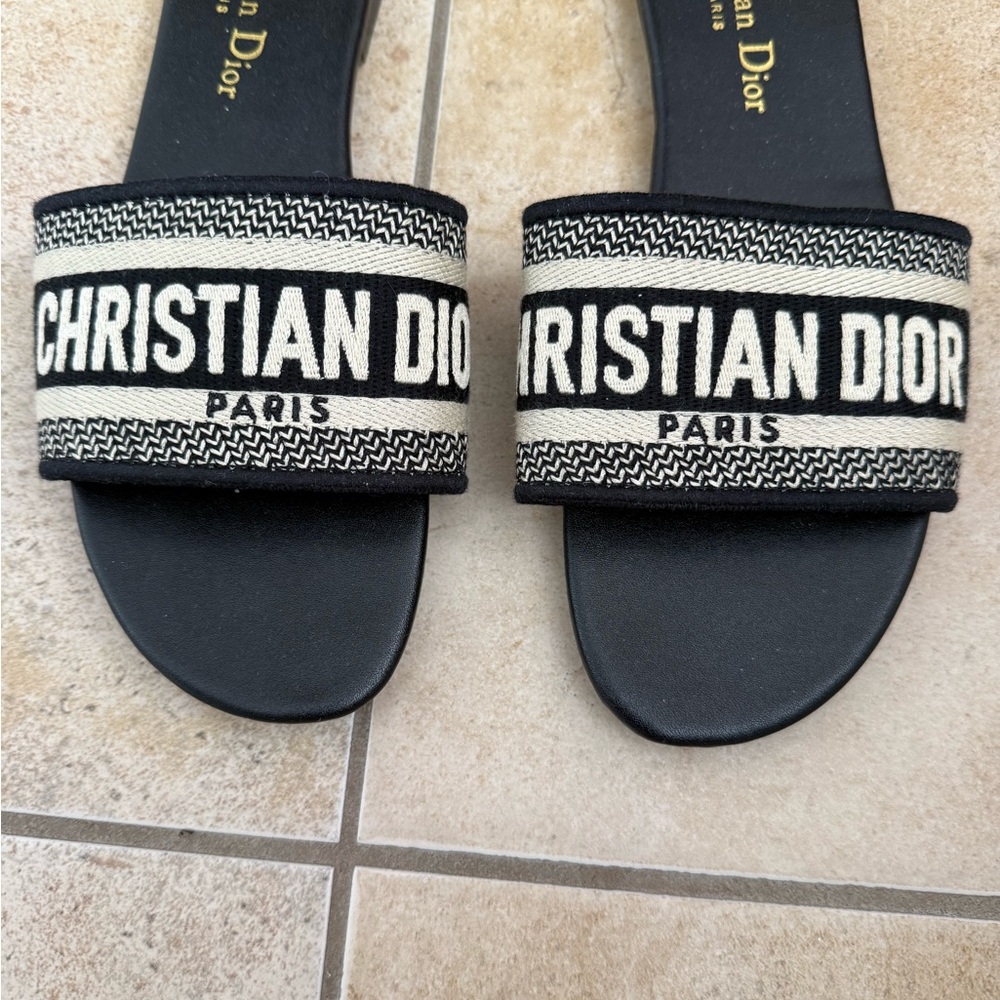 Dior Black and Cream Sandals